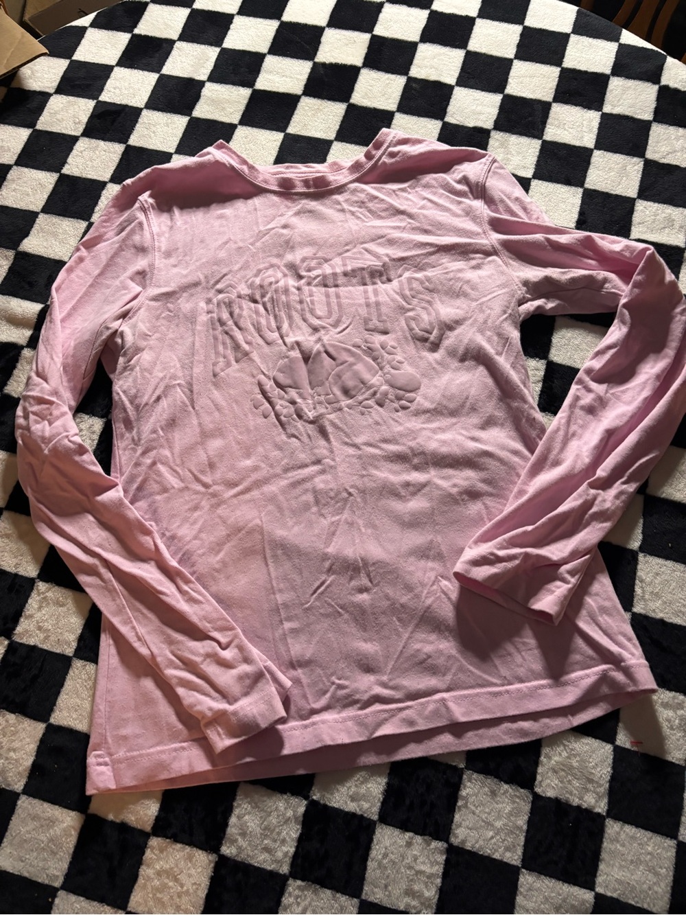 Size medium baby pink roots long sleeve top